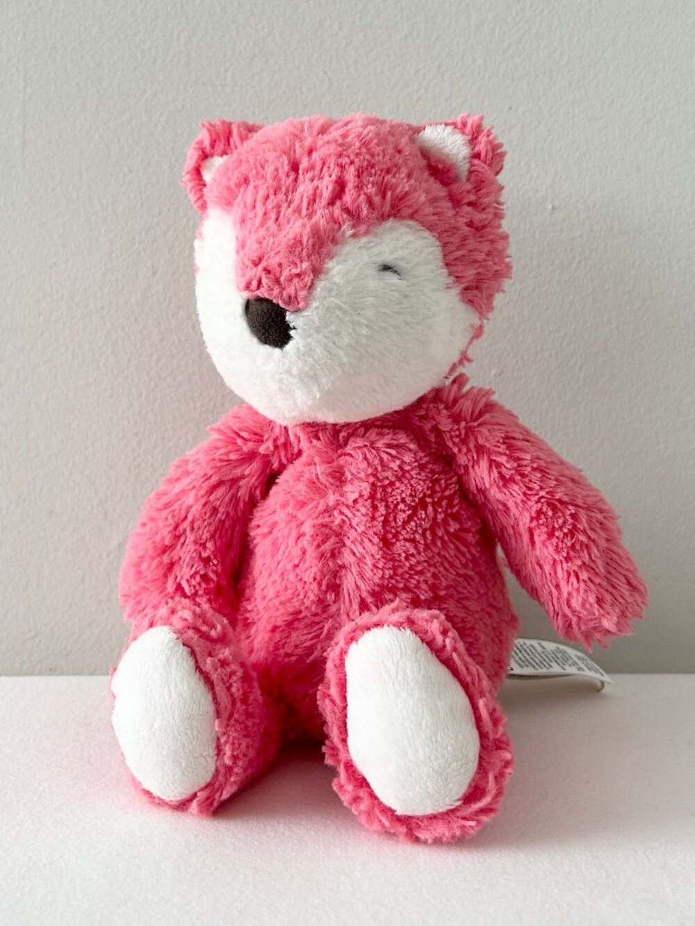 CARTER’S Sitting Salmon Pink White Fox Plush 10” Stuffed Animal Baby Lovey Toy